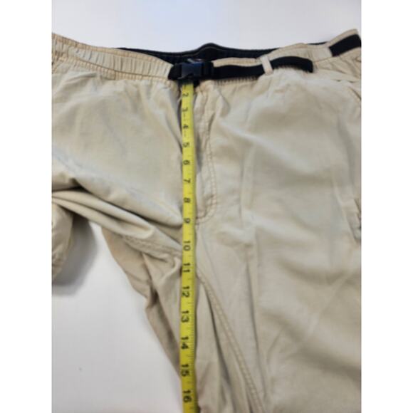 Outdoor element mens XL convertible zip off pants khaki nylon with belt * FLAWS^ - Picture 9 of 10